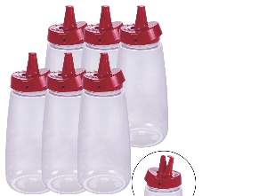 BISNAGA PLASUTIL 520 ML VERMELHA FLIP