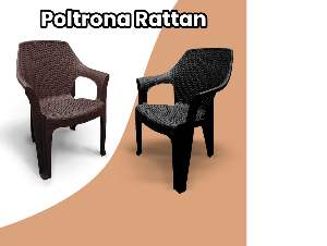 POLTRONA AJA CAIRO RATTAN MARROM