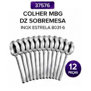 COLHER MBG DZ SOBM INOX ESTRELA 8031-6