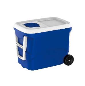 CAIXA TERMICA 50 LT SOPRANO AZUL RODA