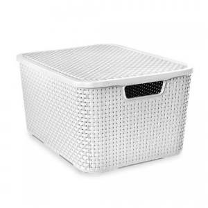CAIXA RATTAN ARQPLAST BRANCA 20L 25596