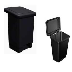 LIXEIRA  75 L C/PEDAL PRETA CAIXAPLAST 