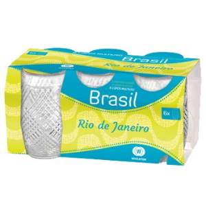 COPO VIDRO C/ 6PC WHEATON RJANEIRO 310ML
